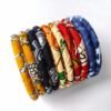 Fabric Wrapped Bangle Set — Set of 10