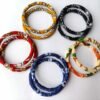 Fabric Wrapped Bangle Set — Set of 10