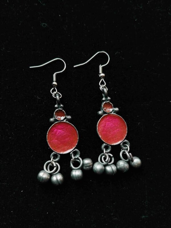 Rose Circle Drop Earrings