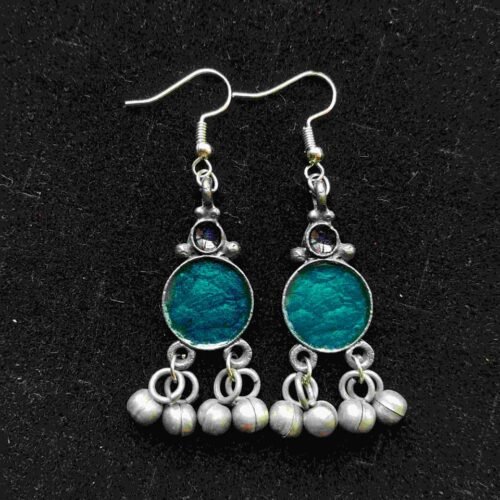 1t Firoza Circle Drop Earrings