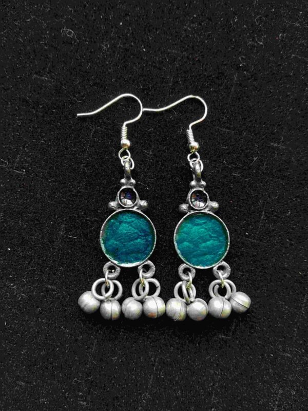 1t Firoza Circle Drop Earrings