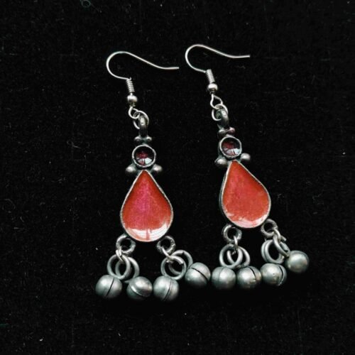 WhatsApp Image 2026-07-09 at 6.55.05 PM Amber Teardrop Earrings Pink