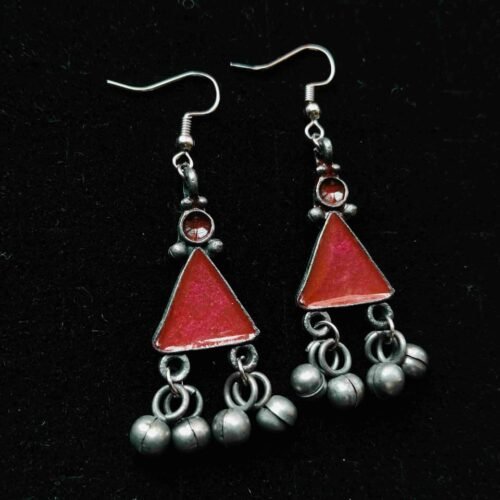 WhatsApp Image 2026-07-09 at 6.55.06 PM Pyramid Red-Pink Earrings