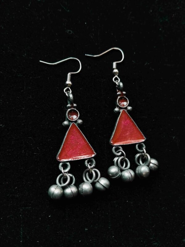 WhatsApp Image 2026-07-09 at 6.55.06 PM Pyramid Red-Pink Earrings