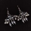 The Midnight Lotus Oxidized Danglers
