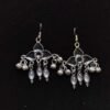 The Midnight Lotus Oxidized Danglers