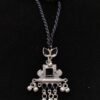 The Obsidian Geometric Thread Neckpiece