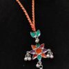 Bohemian Meena-Inlay Floral Neckpiece