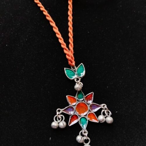 Bohemian Meena-Inlay Floral Neckpiece