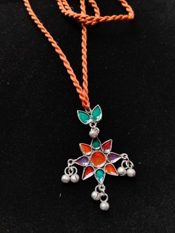 Bohemian Meena-Inlay Floral Neckpiece