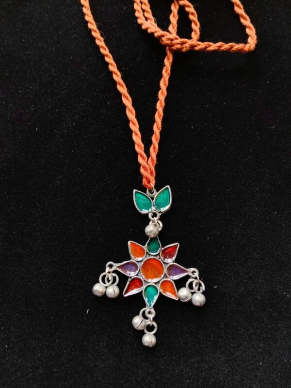 Bohemian Meena-Inlay Floral Neckpiece