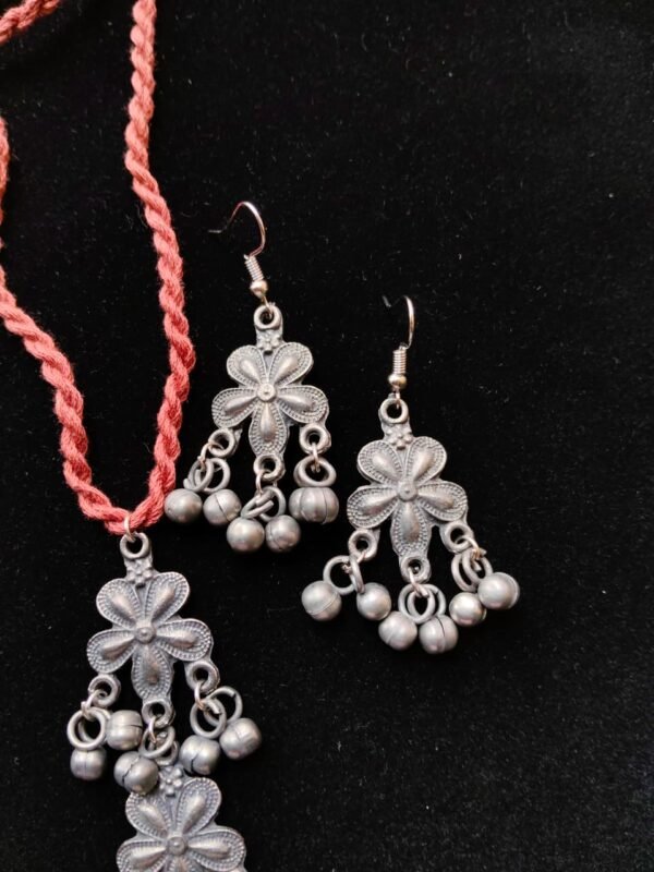 WhatsApp Image 2026-07-28 at 2.24.37 PM Brown Thread Oxidized Ghungroo Jewellery Set