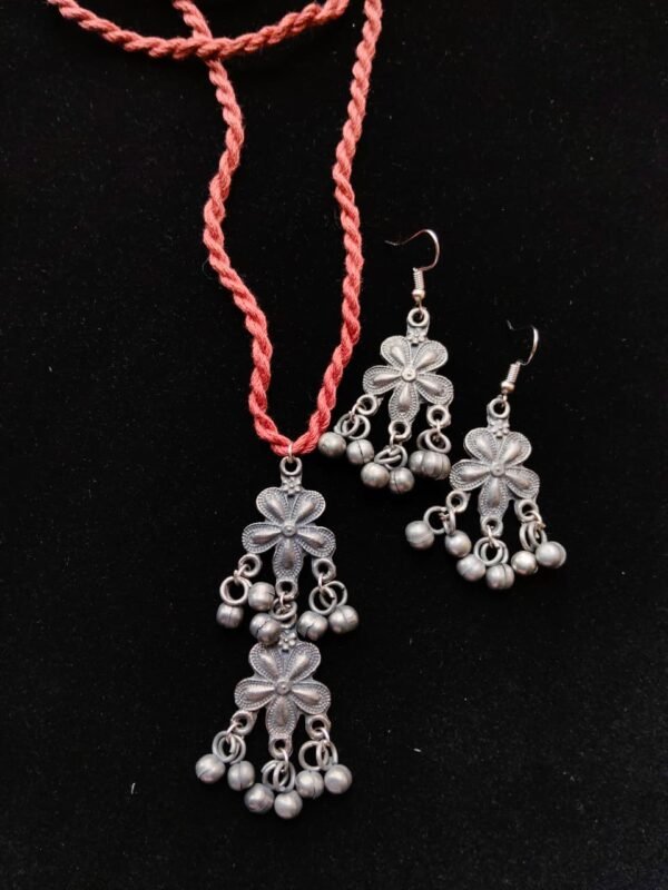 WhatsApp Image 2026-07-28 at 2.24.38 PM Brown Thread Oxidized Ghungroo Jewellery Set