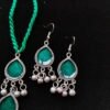 WhatsApp Image 2026-07-28 at 2.24.57 PM Vibrant Green Boho Pendant & Earring Set