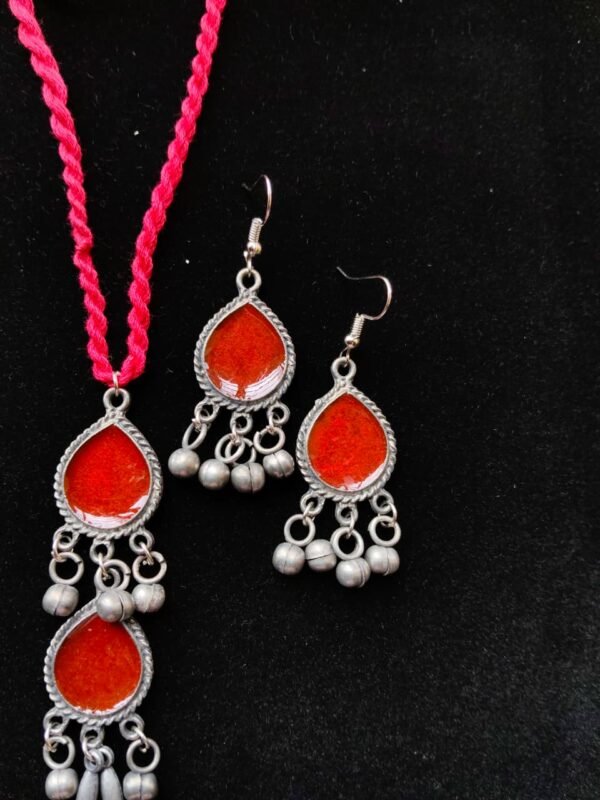 The Scarlet Ghungroo Necklace & Earrings