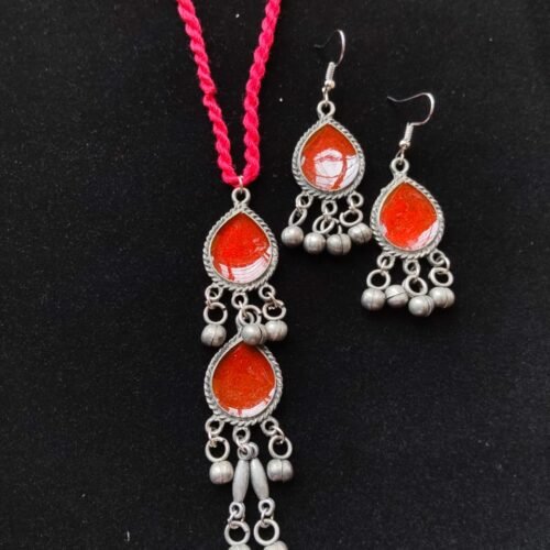 The Scarlet Ghungroo Necklace & Earrings