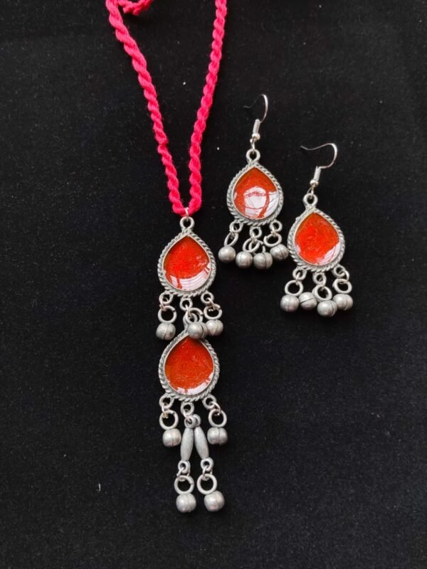 The Scarlet Ghungroo Necklace & Earrings