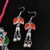 Naira Multi-Color Blackpolished Neckpiece and Matching Dangle Earrings
