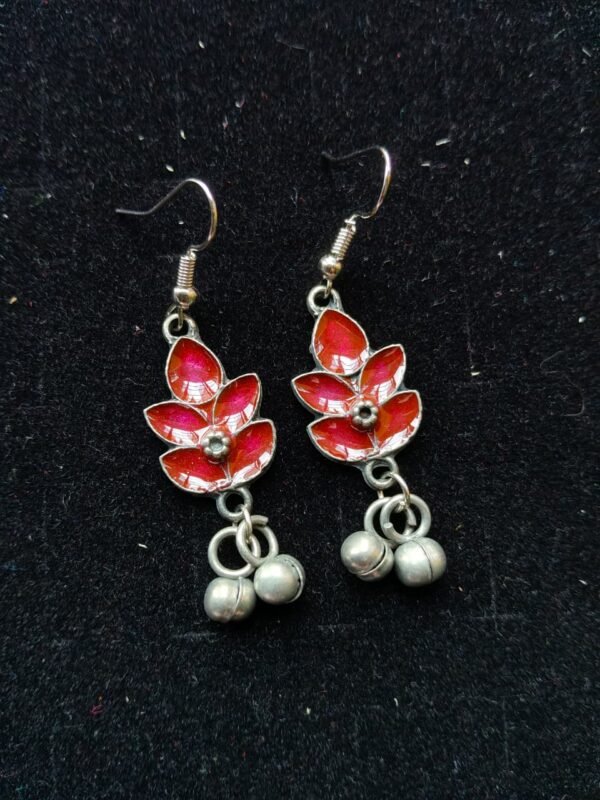 WhatsApp Image 2026-07-28 at 2.25.06 PM Boho Pink Blossom Ghungroo Earrings