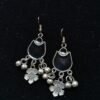 Boho Black Meenakari Ghungroo Earrings