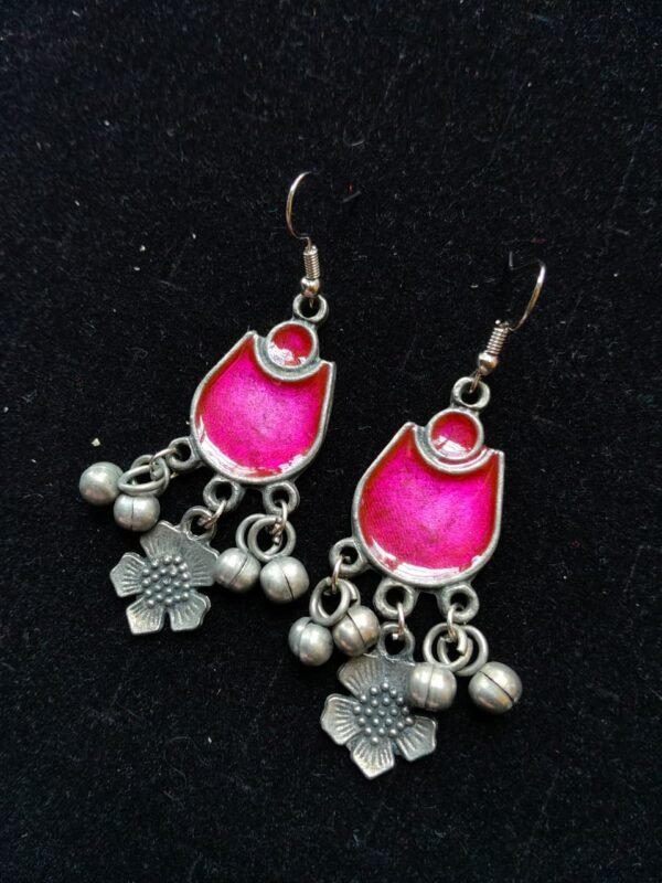 WhatsApp Image 2026-07-28 at 2.25.15 PM Fuchsia Meenakari Enamel Drop Earrings