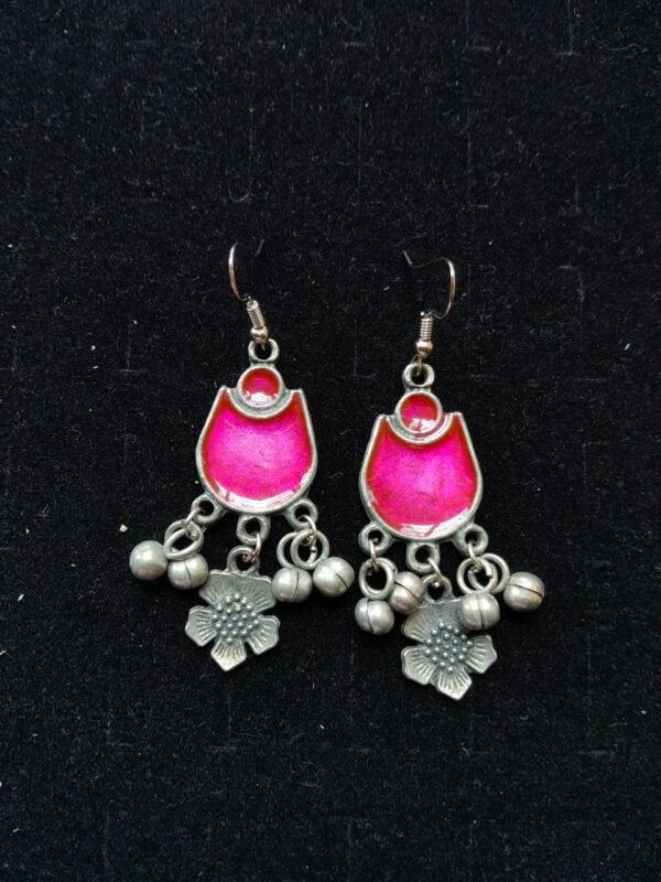 WhatsApp Image 2026-07-28 at 2.25.16 PM Fuchsia Meenakari Enamel Drop Earrings