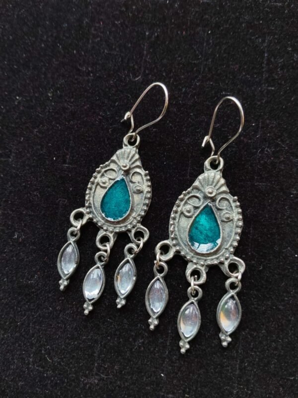 WhatsApp Image 2026-07-28 at 2.25.18 PM1 Teal Meenakari Teardrop Dangle Earrings