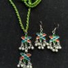 WhatsApp Image 2026-07-28 at 2.25.22 PM Boho Braided Green Thread & Blackpolished Floral Set