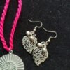 WhatsApp Image 2026-07-28 at 2.25.24 PM1 Vibrant Pink Thread Boho Leaf Choker Set