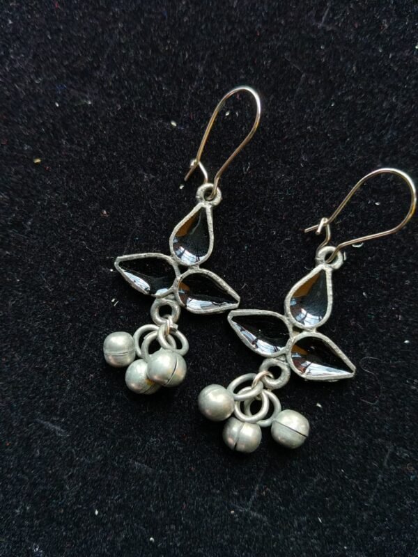 bbbbb Boho Black Enamel Ghungroo Dangles