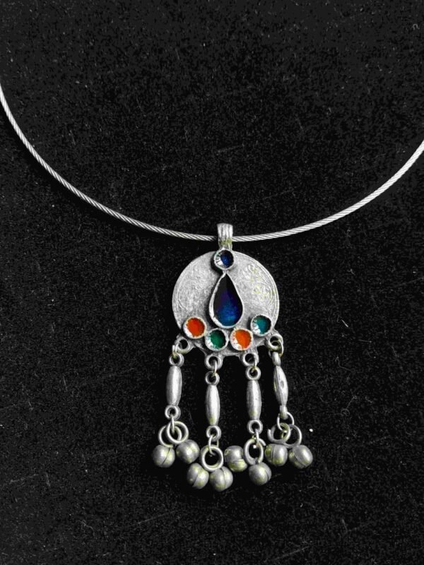 Vintage Tribal Hansuli Neckpiece Blue