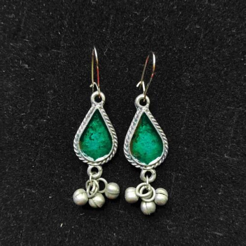 teargreen Emerald Green Drop Earrings