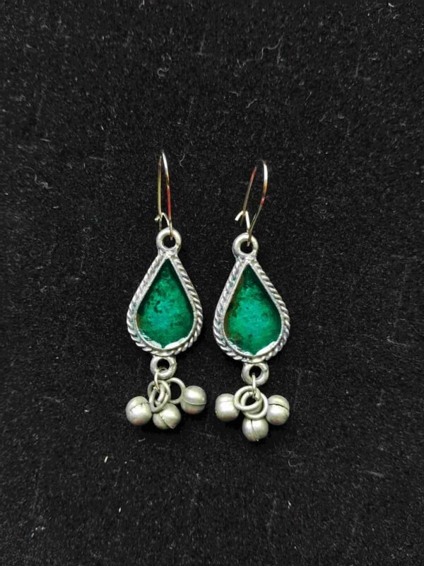 teargreen Emerald Green Drop Earrings