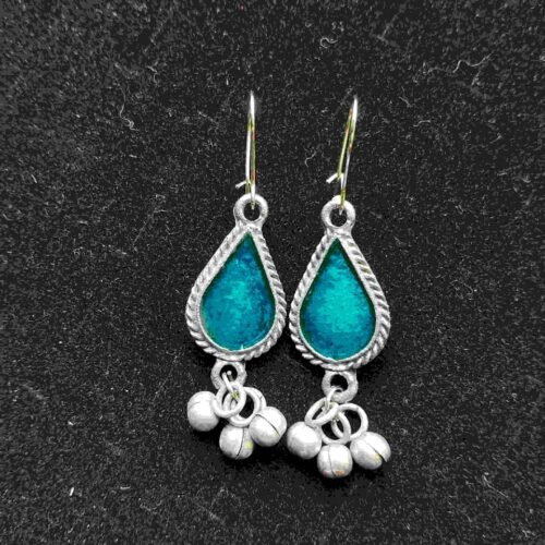 tearteal Lagoon Teal Drop Earrings
